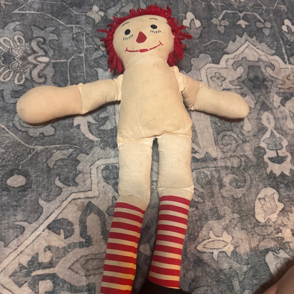 Classic Rag raggedy Ann Doll with Red Hair handmade